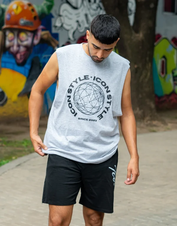 Sudadera Oversize Gris Melange - Imagen 3