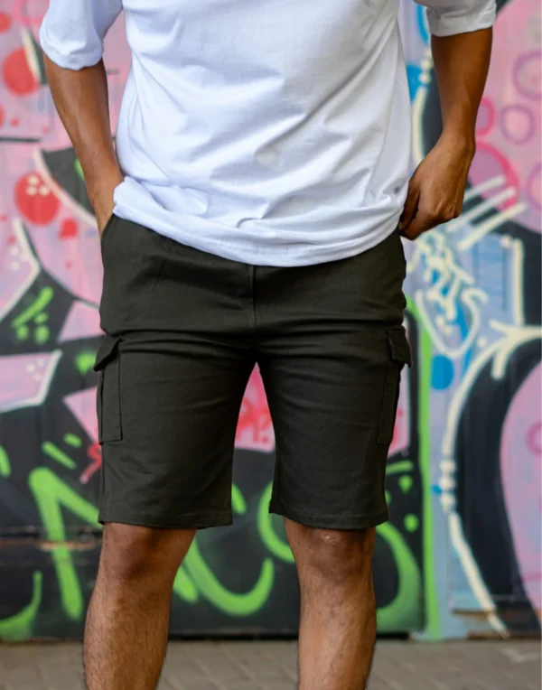 Bermuda Cargo - Gabardina Verde