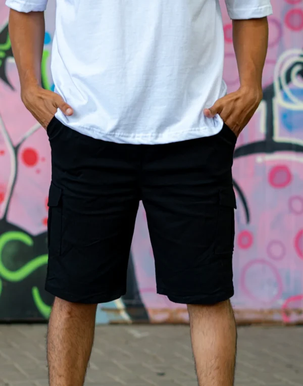 Bermuda Cargo - Gabardina Negro