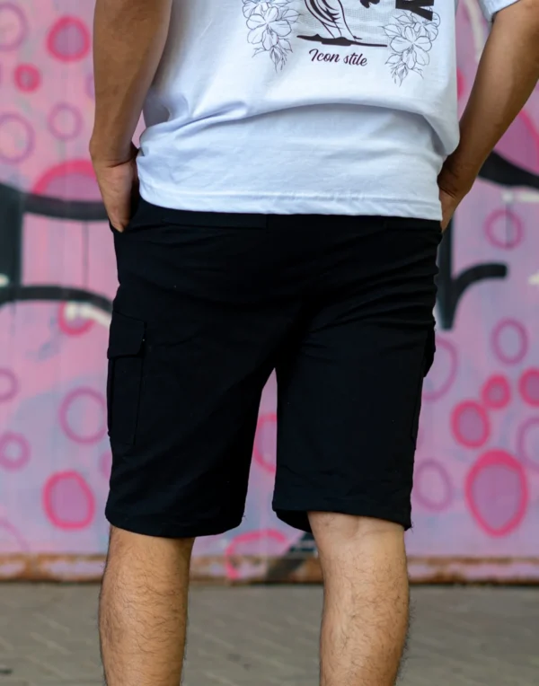 Bermuda Cargo - Gabardina Negro - Imagen 2