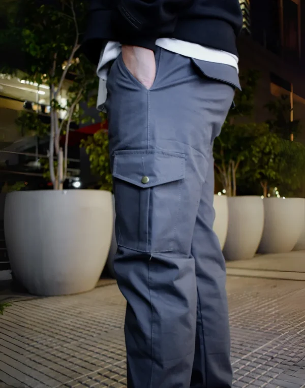 Pantalon gabardina - Gris oscuro - Imagen 2