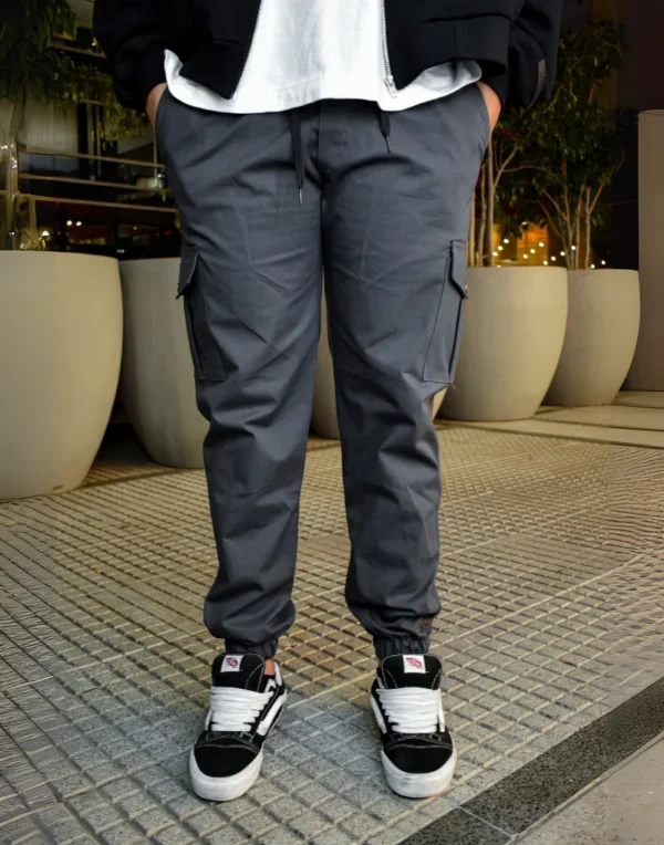 Pantalon gabardina - Gris oscuro